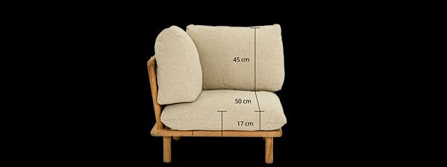 Hoek lounge tuinstoel