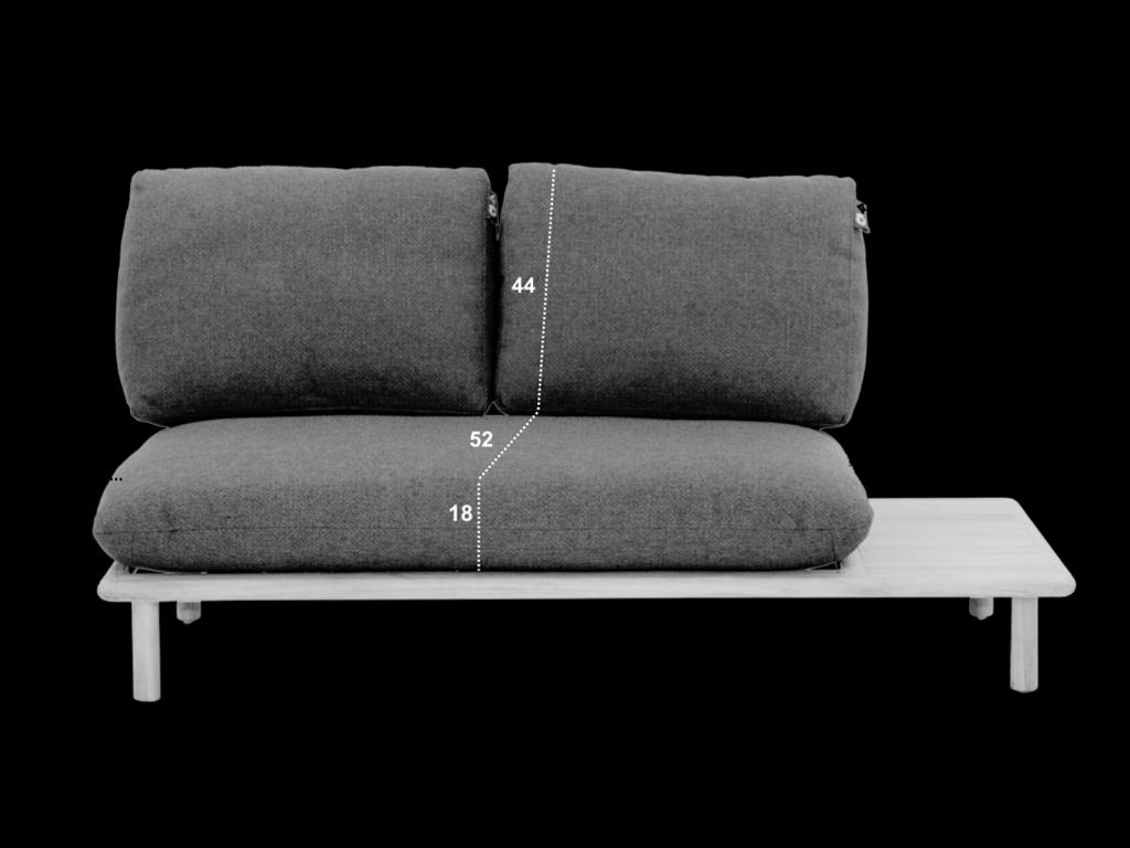 Lounge Sofa 2-seater Left